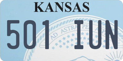 KS license plate 501IUN