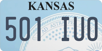 KS license plate 501IUO