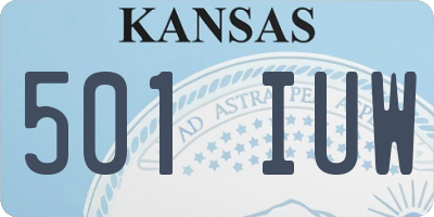 KS license plate 501IUW