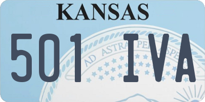 KS license plate 501IVA