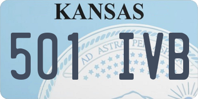 KS license plate 501IVB