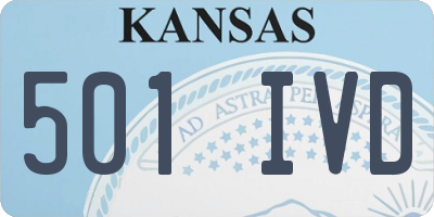 KS license plate 501IVD