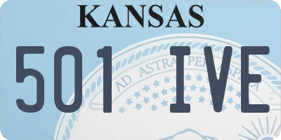 KS license plate 501IVE