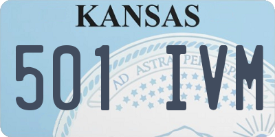 KS license plate 501IVM