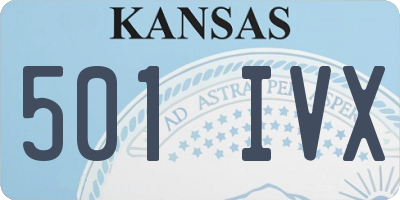 KS license plate 501IVX