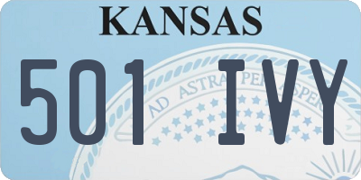 KS license plate 501IVY