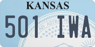 KS license plate 501IWA