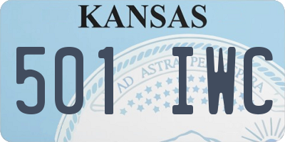 KS license plate 501IWC