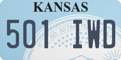 KS license plate 501IWD