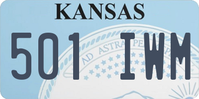 KS license plate 501IWM