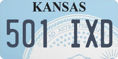 KS license plate 501IXD