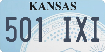 KS license plate 501IXI