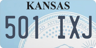 KS license plate 501IXJ