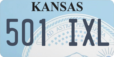 KS license plate 501IXL