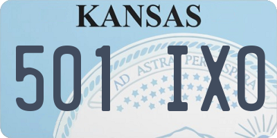 KS license plate 501IXO