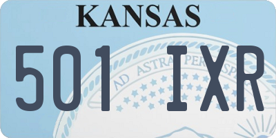 KS license plate 501IXR