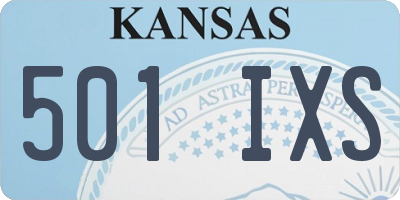 KS license plate 501IXS