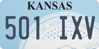 KS license plate 501IXV