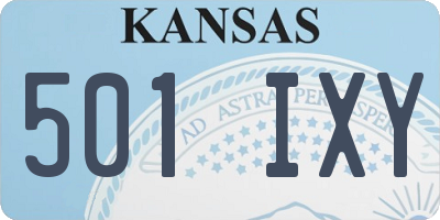 KS license plate 501IXY