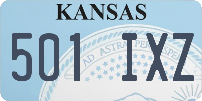 KS license plate 501IXZ