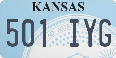 KS license plate 501IYG