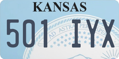 KS license plate 501IYX