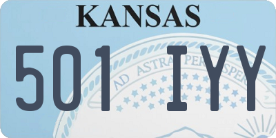 KS license plate 501IYY