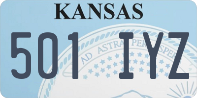 KS license plate 501IYZ