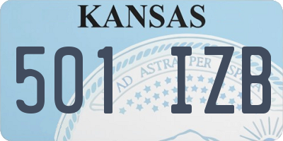 KS license plate 501IZB