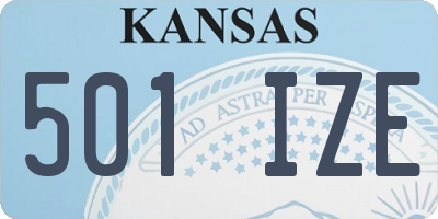 KS license plate 501IZE