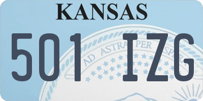 KS license plate 501IZG