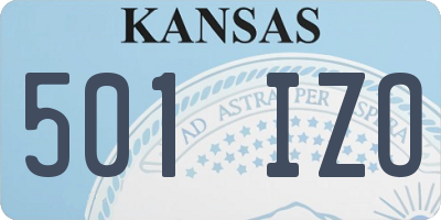 KS license plate 501IZO