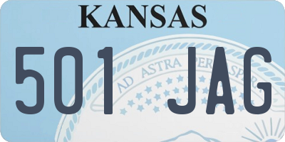 KS license plate 501JAG