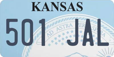 KS license plate 501JAL