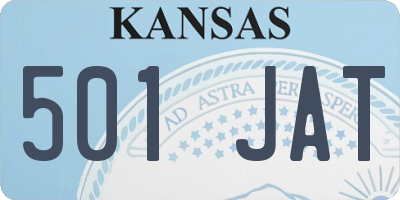 KS license plate 501JAT