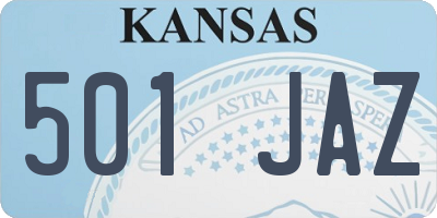 KS license plate 501JAZ