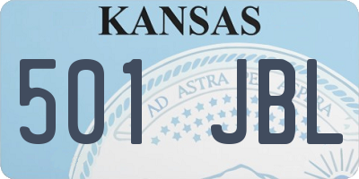 KS license plate 501JBL