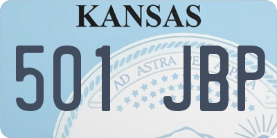 KS license plate 501JBP