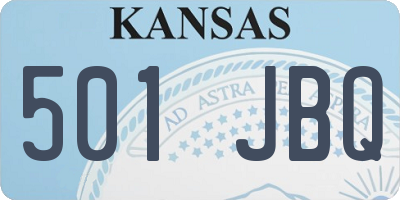 KS license plate 501JBQ