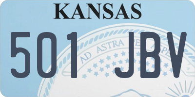 KS license plate 501JBV