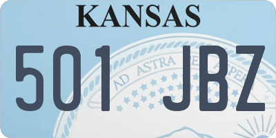 KS license plate 501JBZ