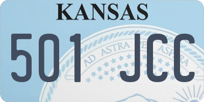 KS license plate 501JCC