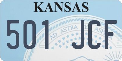 KS license plate 501JCF