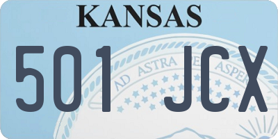 KS license plate 501JCX