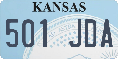 KS license plate 501JDA