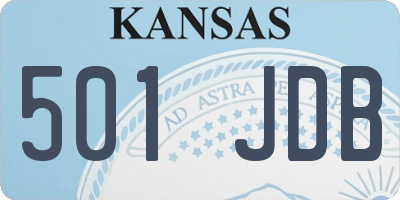 KS license plate 501JDB