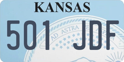 KS license plate 501JDF