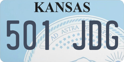 KS license plate 501JDG