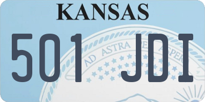 KS license plate 501JDI