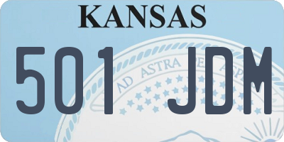 KS license plate 501JDM